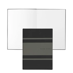 Hugo Boss jegyzetfüzet A/5 Essential Gear matrix sima fekete-khaki
