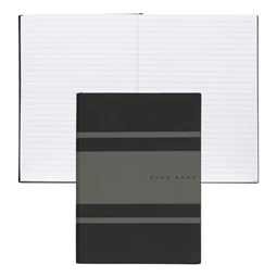 Hugo Boss jegyzetfüzet A/5 Essential Gear matrix vonalas fekete-khaki