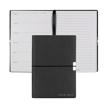 Hugo Boss jegyzetfüzet A/6 Elegance Storyline Agenda fekete