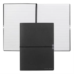 Hugo Boss jegyzetfüzet A/5 Elegance, vonalas fekete
