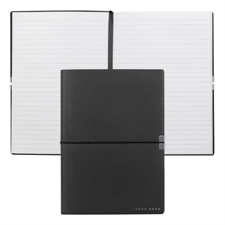 Hugo Boss jegyzetfüzet A/5 Elegance, vonalas fekete
