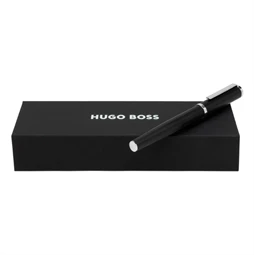 Hugo Boss rollertoll Formation Herringbone fekete parketta mintás test + ezüst klipsz