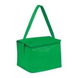 Hűtőtáska non-wowen 1 füllel  21 x 15 x 15 cm zöld, 6 db 0,33 literes dobozhoz
