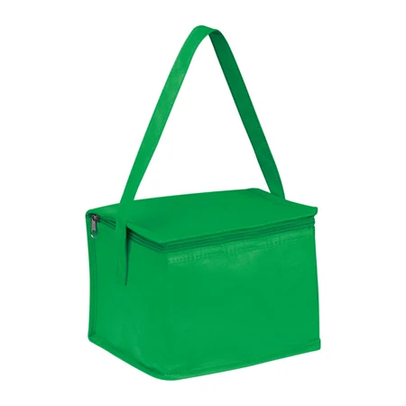 Hűtőtáska non-wowen 1 füllel  21 x 15 x 15 cm zöld, 6 db 0,33 literes dobozhoz
