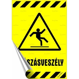 Információs matrica, 25x17,5 cm, Csúszásveszély
