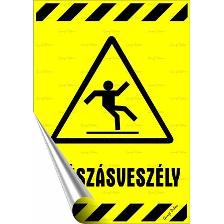 Információs matrica, 25x17,5 cm, Csúszásveszély
