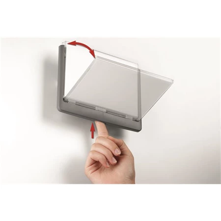 Információs tábla, 149x52,5 mm, DURABLE "CLICK SIGN", szürke