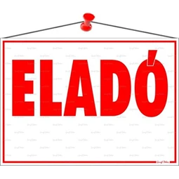 Információs tábla, 35x25 cm, Eladó