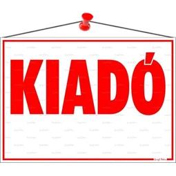 Információs tábla, 35x25 cm, Kiadó