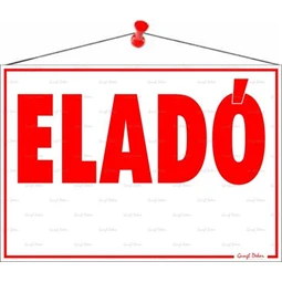 Információs tábla, 50x35 cm, Eladó