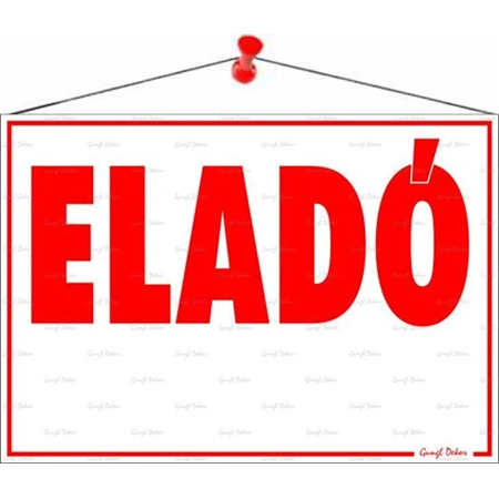 Információs tábla, 50x35 cm, Eladó