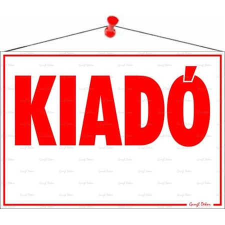 Információs tábla, 50x35 cm, Kiadó