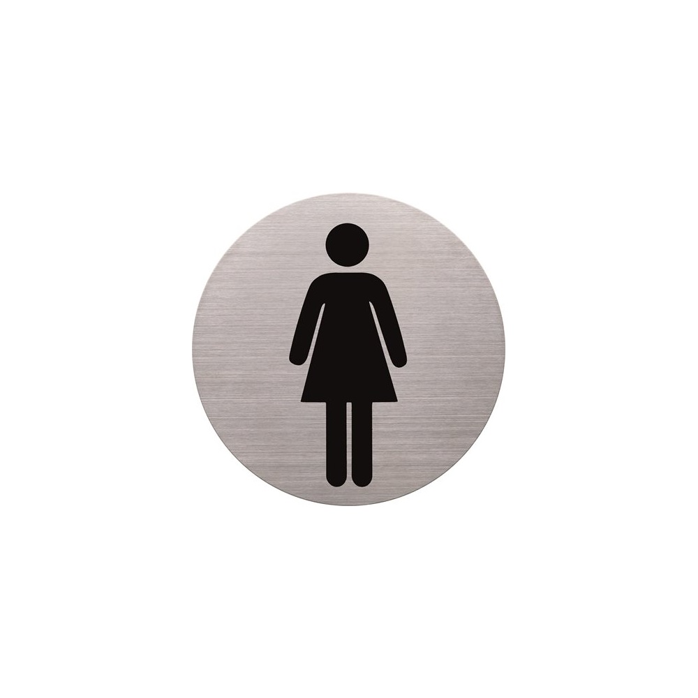 Információs tábla, rozsdamentes acél, HELIT, női mosdó - Wondex Kft