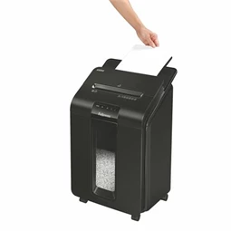 Iratmegsemmisítő, mini-konfetti, 90 lap, FELLOWES AutoMax 100M, biztonsági fokozat: P-4, 23 literes tartály