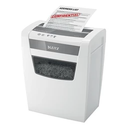 Iratmegsemmisítő, konfetti, 10 lap, LEITZ  IQ Home Office, biztonsági fokozat: P-4, 23 lieres tartály