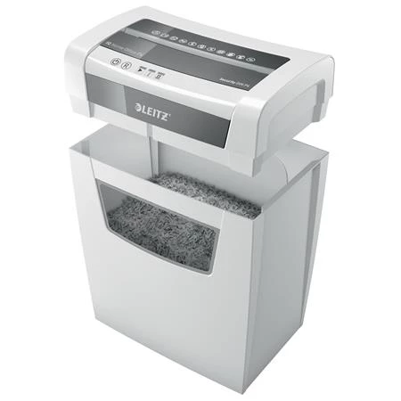 Iratmegsemmisítő, konfetti, 10 lap, LEITZ  IQ Home Office, biztonsági fokozat: P-4, 23 lieres tartály
