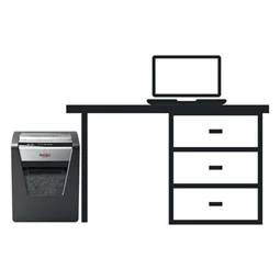 Iratmegsemmisítő, mikrokonfetti, 10 lap, REXEL Momentum M510, biztonsági fokozat: P-5, 23 lieres tartály