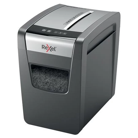 Iratmegsemmisítő, konfetti, 12 lap, REXEL Momentum X312-SL, biztonsági fokozat: P-3, 23 lieres tartály