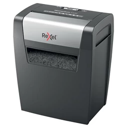 Iratmegsemmisítő, konfetti,  6 lap, REXEL Momentum X406, biztonsági fokozat: P-4, 15 lieres tartály