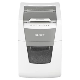 Iratmegsemmisítő, konfetti, 100 lap, LEITZ IQ AutoFeed SmallOffice 100 P4 Pro, biztonsági fokozat:P-4, 34 lieres tartály