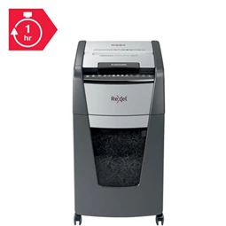 Iratmegsemmisítő, konfetti, 300 lap, REXEL, Optimum AutoFeed+ 300X, biztonsági fokozat: P-4, 60 lieres tartály
