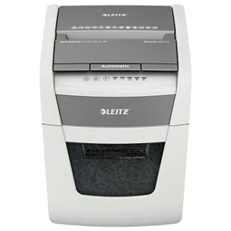 Iratmegsemmisítő, konfetti, 50 lap, LEITZ IQ AutoFeed SmallOffice 50 P4 Pro, biztonsági fokozat: P-4, 20 lieres tartály