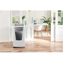 Iratmegsemmisítő, konfetti, 600 lap, LEITZ IQ AutoFeed Office 600 P4, biztonsági fokozat: P-4, 110 lieres tartály