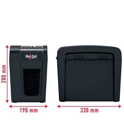 Iratmegsemmisítő, konfetti, 6 lap, REXEL Secure X6-SL, biztonsági fokozat: P-4, 10 lieres tartály