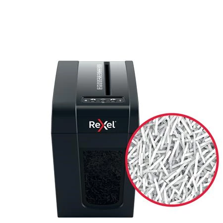 Iratmegsemmisítő, konfetti, 6 lap, REXEL Secure X6-SL, biztonsági fokozat: P-4, 10 lieres tartály