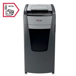Iratmegsemmisítő, konfetti, 750 lap, REXEL, Optimum AutoFeed+ 750X, biztonsági fokozat: P-4, 140 lieres tartály