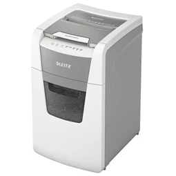 Iratmegsemmisítő, mikrokonfetti, 100 lap, LEITZ IQ AutoFeed SmallOffice 100 P5 Pro, biztonsági fokozat: P-5, 34 l