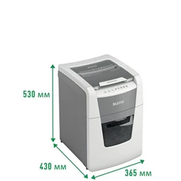 Iratmegsemmisítő, mikrokonfetti, 100 lap, LEITZ IQ AutoFeed SmallOffice 100 P5 Pro, biztonsági fokozat: P-5, 34 l