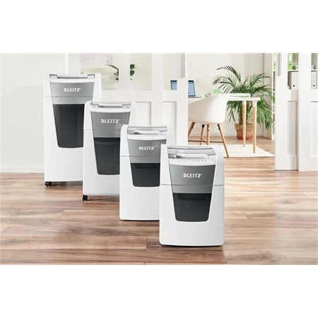 Iratmegsemmisítő, mikrokonfetti, 100 lap, LEITZ IQ AutoFeed SmallOffice 100 P5 Pro, biztonsági fokozat: P-5, 34 l