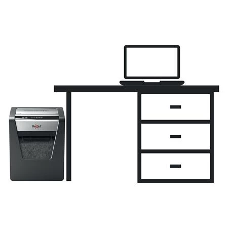 Iratmegsemmisítő, mikrokonfetti, 10 lap, REXEL Momentum M510, biztonsági fokozat: P-5, 23 lieres tartály