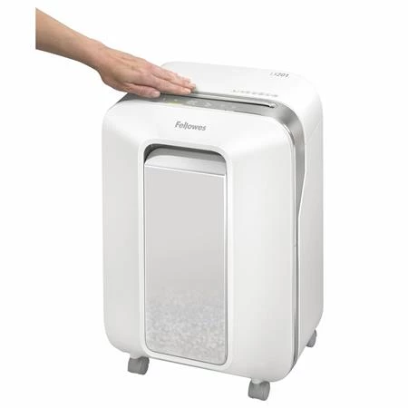 Iratmegsemmisítő, mikrokonfetti, 11 lap, FELLOWES Powershred LX201, biztonsági fokozat: P-5, 22 lieres tartály