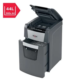 Iratmegsemmisítő, mikrokonfetti, 130 lap, REXEL, Optimum AutoFeed+ 130M, biztonsági fokozat: P-5, 4 lieres tartály