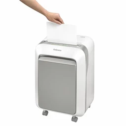 Iratmegsemmisítő, mikrokonfetti, 14 lap, FELLOWES Powershred LX211, fehér, biztonsági fokozat: P-5, 23 lieres tartály