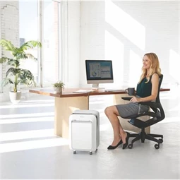 Iratmegsemmisítő, mikrokonfetti, 14 lap, FELLOWES Powershred LX211, fehér, biztonsági fokozat: P-5, 23 lieres tartály
