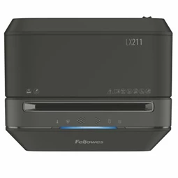 Iratmegsemmisítő, mikrokonfetti, 14 lap FELLOWES Powershred LX211,  fekete, biztonsági fokozat: P-5, 23 lieres tartály