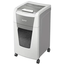 Iratmegsemmisítő, mikrokonfetti, 150 lap, LEITZ IQ AutoFeed Office 150 P5 Pro, biztonsági fokozat: P-5, 44 lit tartály