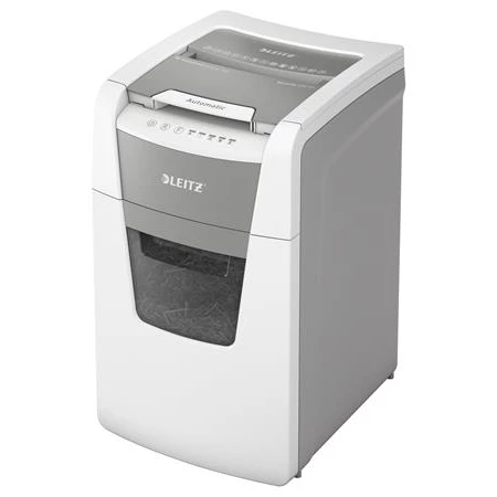 Iratmegsemmisítő, mikrokonfetti, 150 lap, LEITZ IQ AutoFeed Office 150 P5 Pro, biztonsági fokozat: P-5, 44 lit tartály