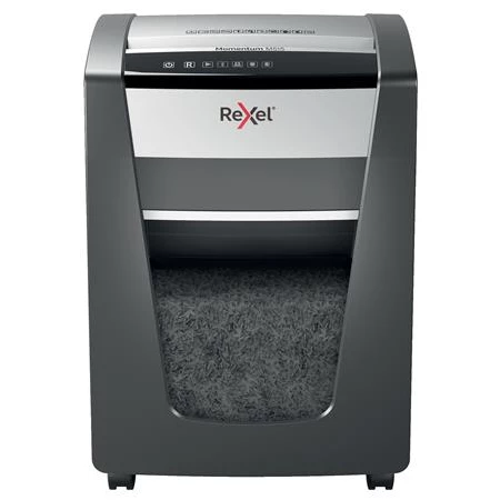 Iratmegsemmisítő, mikrokonfetti, 15 lap, REXEL Momentum M515, biztonsági fokozat: P-5, 30 lieres tartály