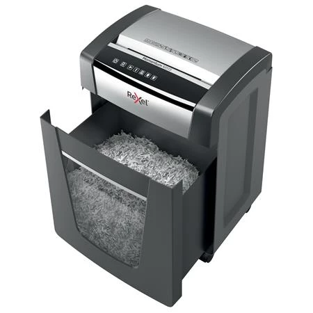 Iratmegsemmisítő, mikrokonfetti, 15 lap, REXEL Momentum M515, biztonsági fokozat: P-5, 30 lieres tartály