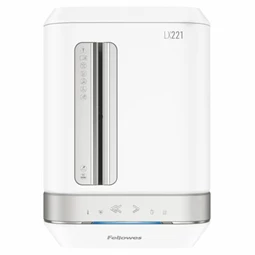 Iratmegsemmisítő, mikrokonfetti, 18 lap, FELLOWES Powershred LX221, fehér, biztonsági fokozat: P-5, 30 literes tartály
