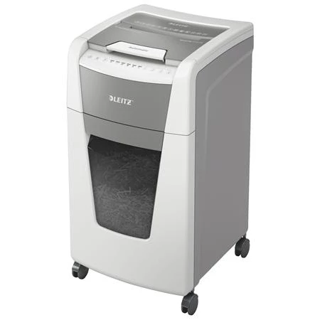 Iratmegsemmisítő, mikrokonfetti, 300 lap, LEITZ IQ AutoFeed Office 300 P5 Pro, biztonsági fokozat: P-5, 60 lit tartály
