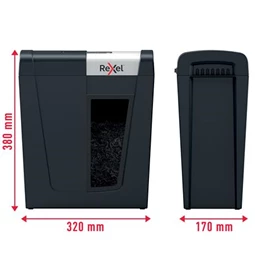 Iratmegsemmisítő, mikrokonfetti, 4 lap, REXEL, Secure MC4, biztonsági fokozat: P-5, 14 literes tartály