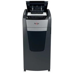 Iratmegsemmisítő, mikrokonfetti, 750 lap, REXEL Optimum AutoFeed+ 750M, biztonsági fokozat: P-5, 140 literes tartály