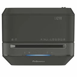 Iratmegsemmisítő, mini-konfetti, 15 lap, FELLOWES "Powershred LX210, biztonsági fokozat: P-4, 26 literes tartály