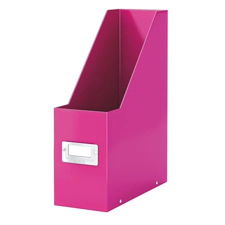 Iratpapucs LEITZ Click&Store PP/karton, 95 mm, lakkfényű, rózsaszín
