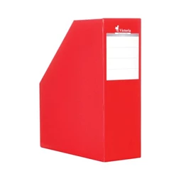Iratpapucs VICTORIA karton, 90 mm, fix, egyszínű piros
